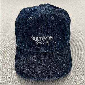 Supreme New York denim cap